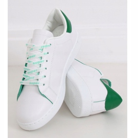 Baskets femme 5G-2 vertes blanches 1