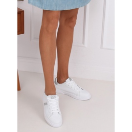 Baskets femme blanches C941 Argent 4