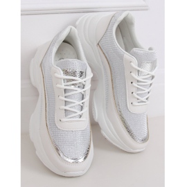 Chaussures de sport femme blanc et argent 3178 Silver 1