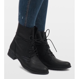Bottines noires à lacets 16006-58 le noir 2