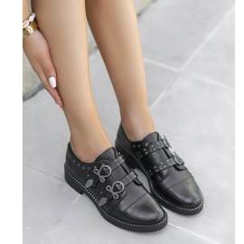Chaussures femme noires à boucles C17-6072 1
