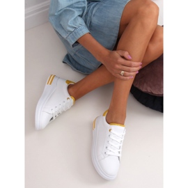 Baskets femme blanches LG20 BLANC / JAUNE 3
