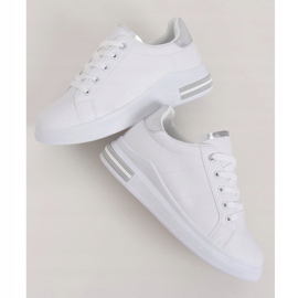 Baskets femme blanches LG20 BLANC / ARGENT 1