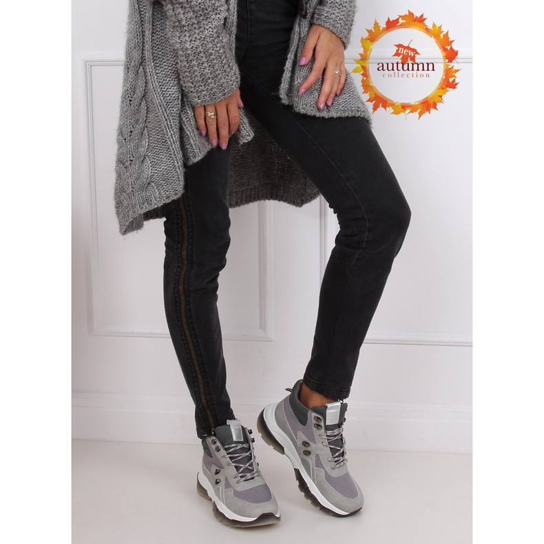 Chaussures de sport montantes grises 2000-C03 Gris 1