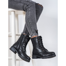 J. Star Travailleurs lacés avec des cristaux le noir 2 J. Star Travailleurs lacés avec des cristaux le noir 2