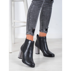Evento Bottines en cuir classiques le noir 5