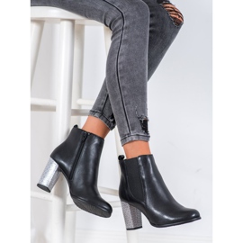Evento Bottines en cuir classiques le noir 4