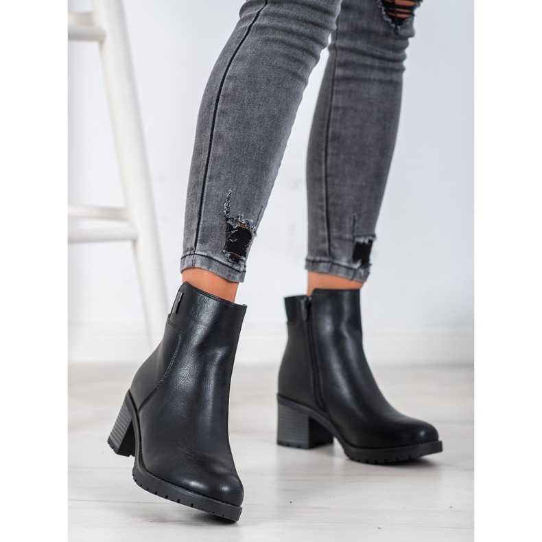 J. Star Bottes confortables sur un poteau le noir 2