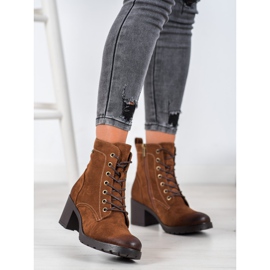 Bottines en daim VINCEZA brun 4