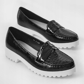 Chaussures à enfiler noires avec un nœud RS-WED2 le noir 2