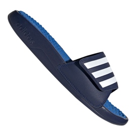 Chaussons Adidas Adissage Tnd M F35564 blanche bleu marin bleu 1