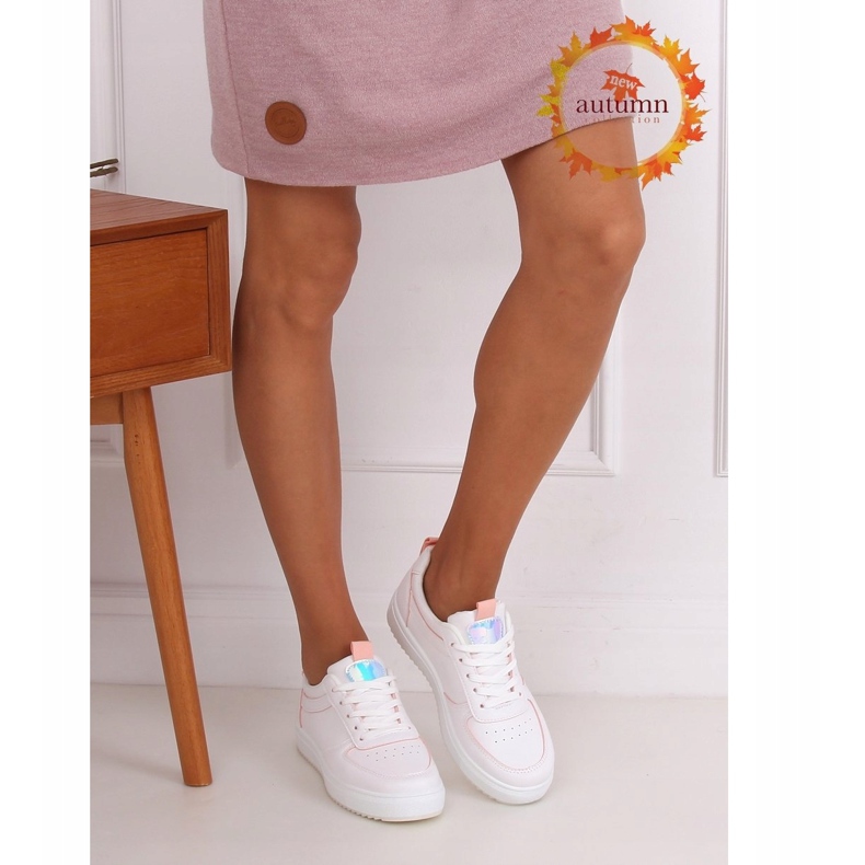 Chaussures de sport pour femmes blanches KK-203 BLANC / ROSE 1