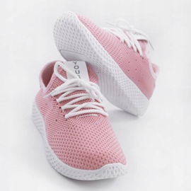 H935-5 chaussures de sport à enfiler roses 2