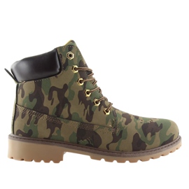 Timber boots monochrome BL83 vert armée camouflage brun 7
