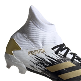 Chaussures de foot Adidas Predator 20.3 Fg Jr FW9215 gris/argent, blanc, noir, or blanc 2