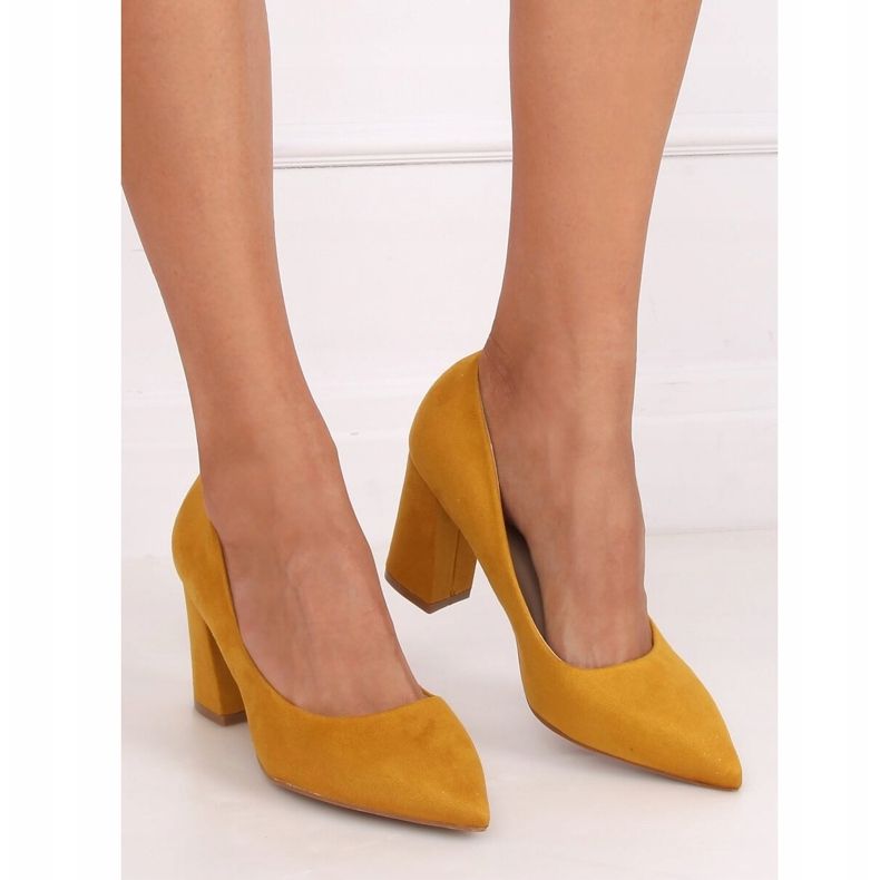 Escarpins sur le poteau miel 030-22 ES-1 Jaune 2