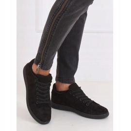 Baskets femme noires en daim noir 6301 le noir 5