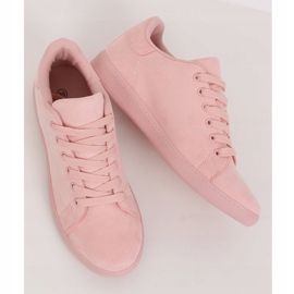 Baskets femme en daim rose 6301 Rose 2