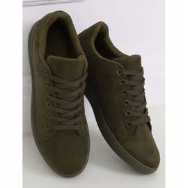 Baskets femme en daim vert 6301 Vert 1
