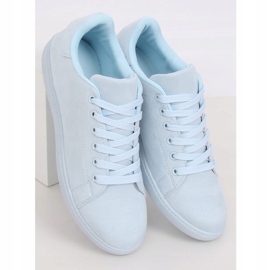 Baskets femme en daim bleu 6301 L.BLUE 1
