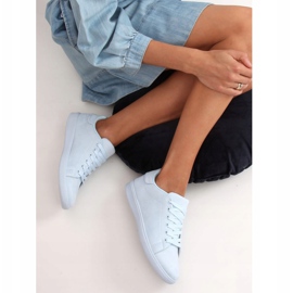 Baskets femme en daim bleu 6301 L.BLUE 3