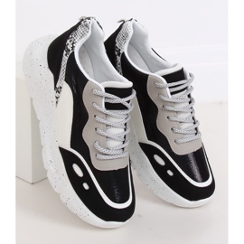 Chaussures de sport noires et blanches LL1771 Noir le noir 2