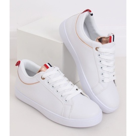 Baskets femme blanches B0-501 BLANC / CHAMPAGNE 2
