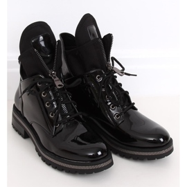 Boots laquées noires NC1083 Noir le noir 2