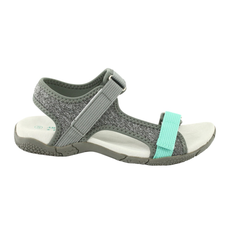 Sandales insert cuir American Club RL23/20 gris vert 5