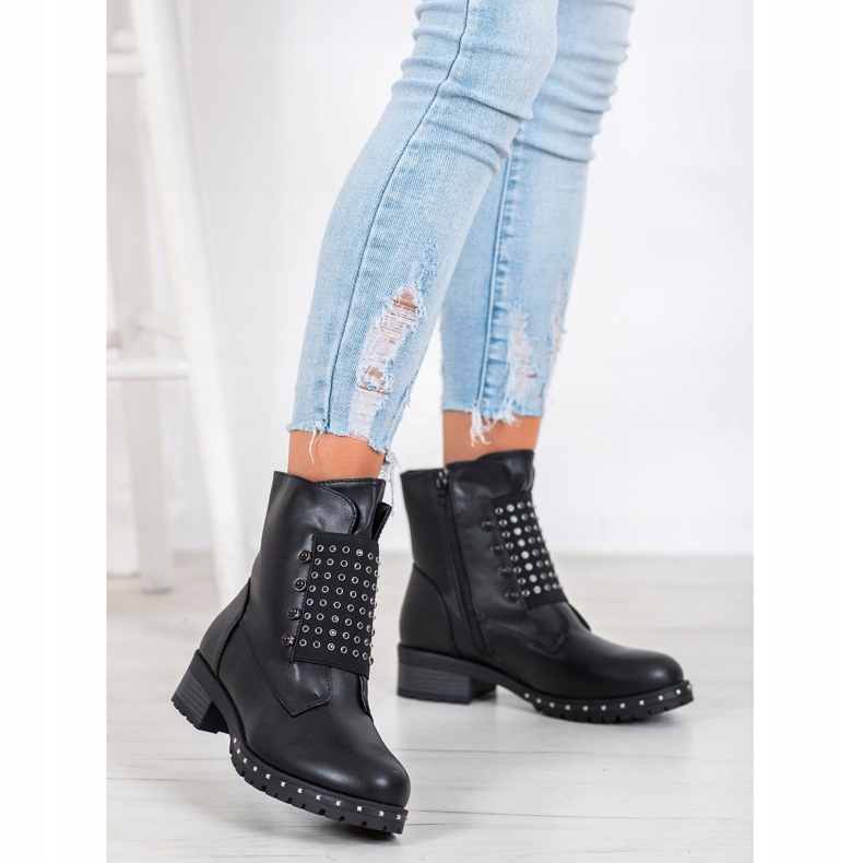 J. Star Travailleurs à la mode avec des strass noir 1