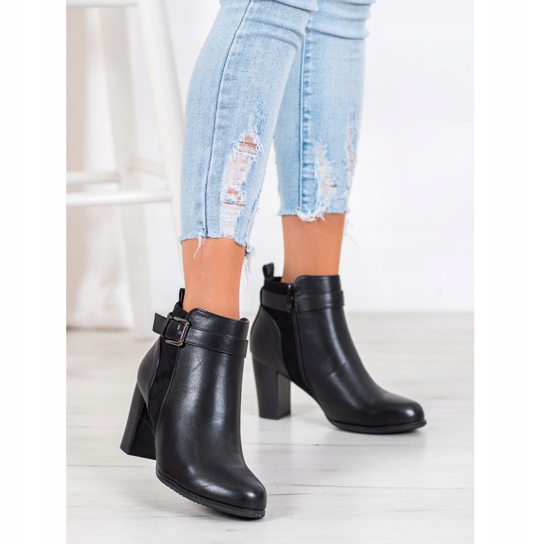 J. Star Bottes chaudes avec une boucle le noir 1