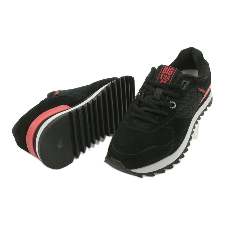 Chaussures de sport BIG STAR GG274524 le noir rouge 3