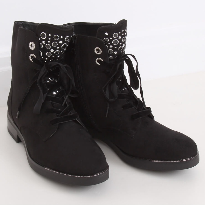 Bottines noires à lacets BH2537-KB Noir 2