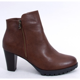 Bottines à talons marron F-32 Camel brun 3