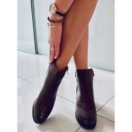 Bottines à talons marron F-32 Camel brun 2