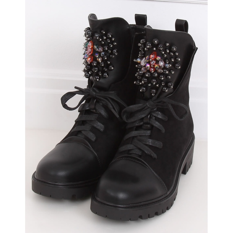 Bottines à lacets noires NC1062 Noir 1