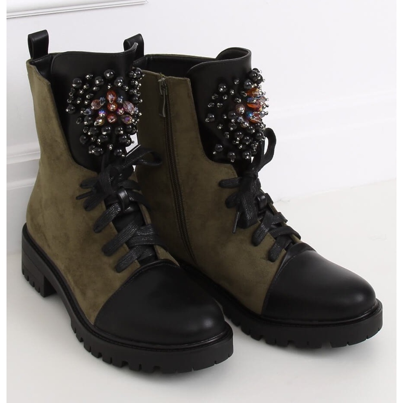 Bottines à lacets worky green NC1062 Vert 1