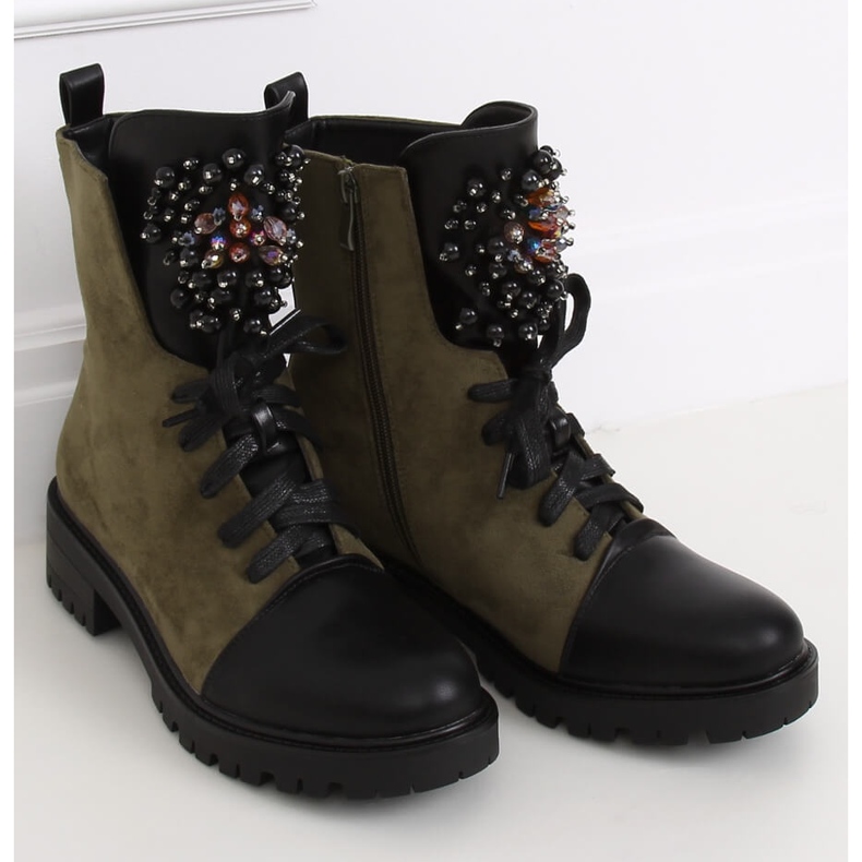 Bottines à lacets worky green NC1062 Vert 2