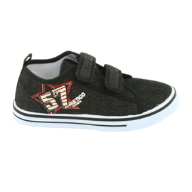 Baskets velcro jean Atletico noir 7