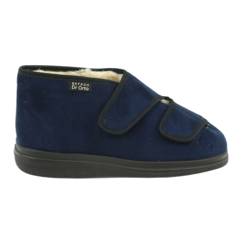 Chaussures en peau de mouton Befado 986D010 bleu marine 6