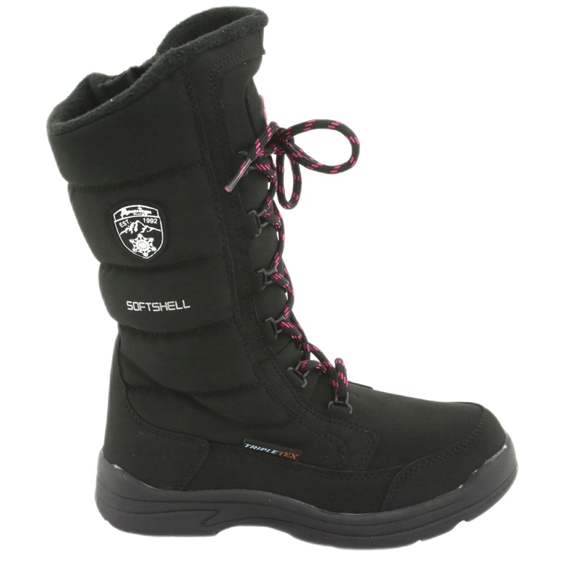 Bottes de neige avec membrane American Club SN12 en noir le noir rose 6 Bottes de neige avec membrane American Club SN12 en noir le noir rose 6