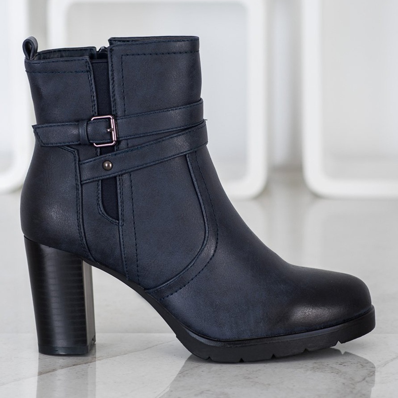 J. Star Bottes décontractées sur un poteau bleu marine bleu 2