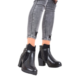 J. Star Bottes confortables sur la plate-forme le noir 1