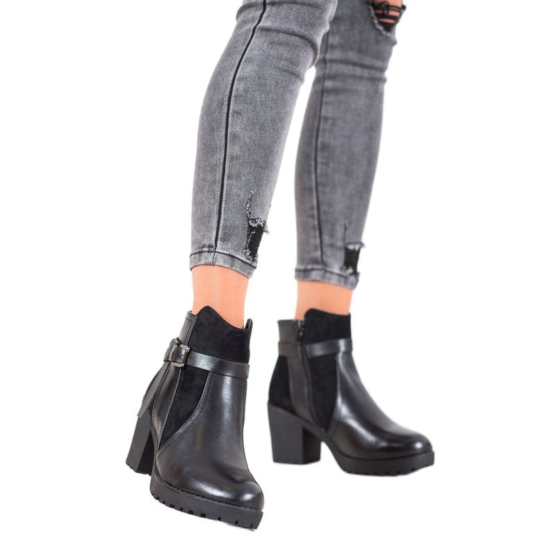 J. Star Bottes confortables sur la plate-forme noir 1