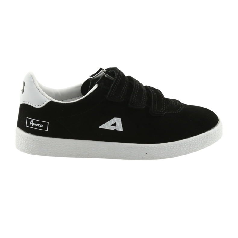 Chaussures de sport insert cuir American Club BS06 blanc noir 6