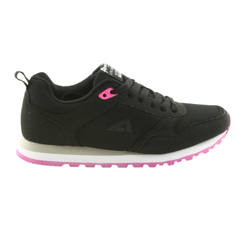 American Club WT26 Chaussures de sport noires rose 6