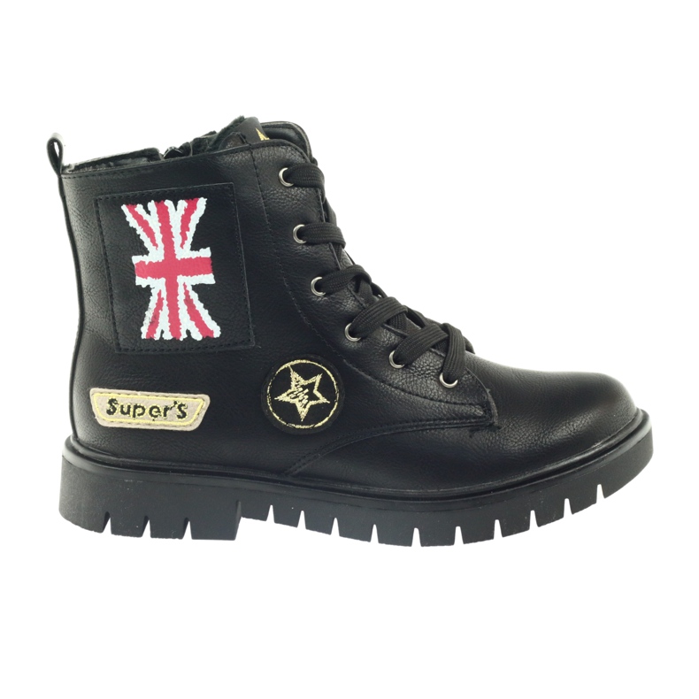 American Club Bottes d'hiver américaines super Workers noir jaune rouge 6