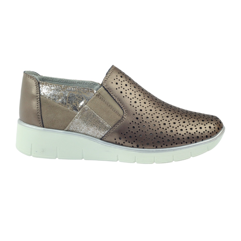 Slip de sport en cuir Filippo brun multicolore 5