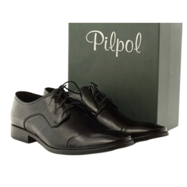 Chaussures habillées en cuir Pilpol 1385 noir 4
