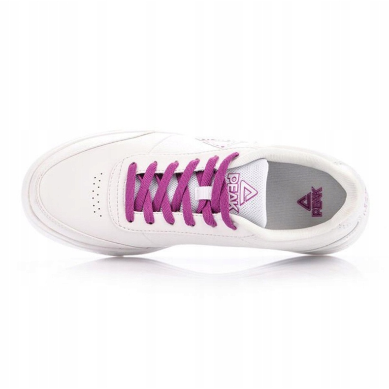 Peak E43358B W 61485-61488 chaussures blanche violet 2